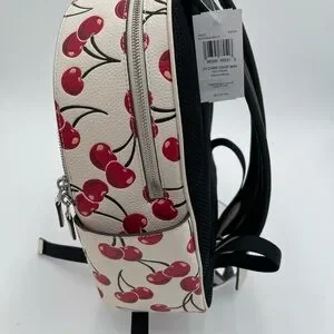 Coach Cream and Red Cherry Print Backpack $498 Msrp Coach | Bags | Coach Cream And Red Cherry Print Backpack 498  main image 2